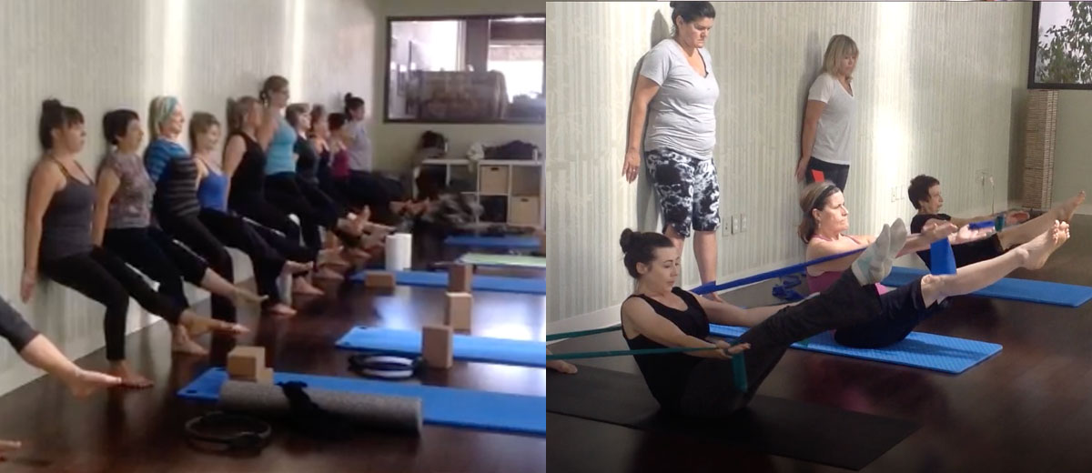 Wall Chair during Workshop ”Understanding Pilates Mat in Detail” – DARIEN GOLD – PILATES EXPERT