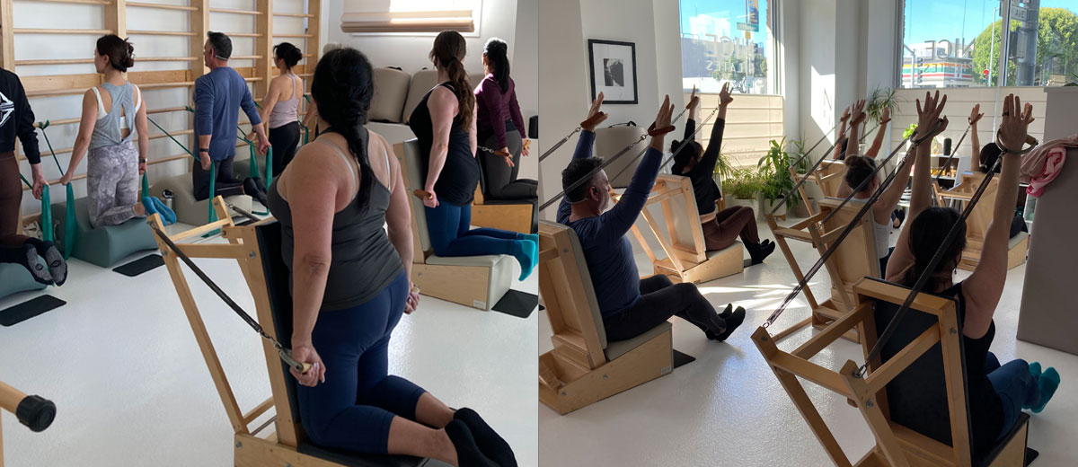 Darien Gold Live In-studio Pilates Workshop Armchairs at NICE Studio, San Francisco – DARIEN GOLD – PILATES EXPERT