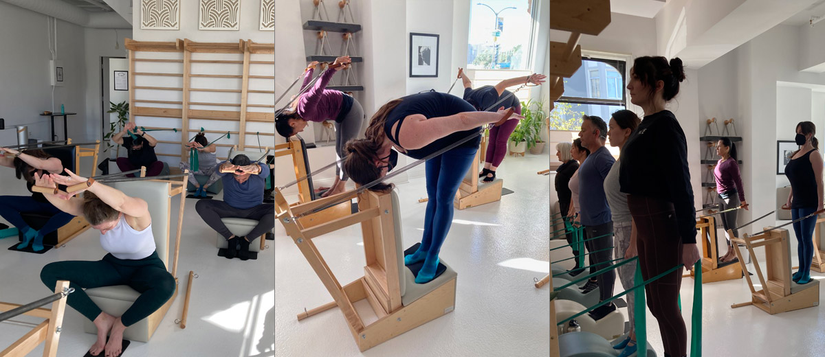 Darien Gold Live In-studio Pilates Workshop Armchairs at NICE Studio, San Francisco – DARIEN GOLD – PILATES EXPERT